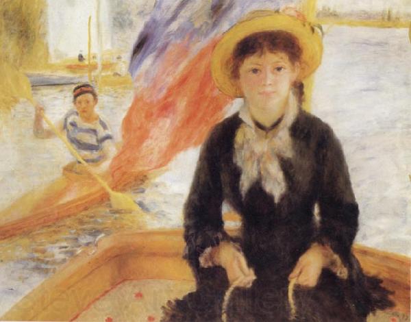 Pierre Renoir Girl in a Boat Norge oil painting art